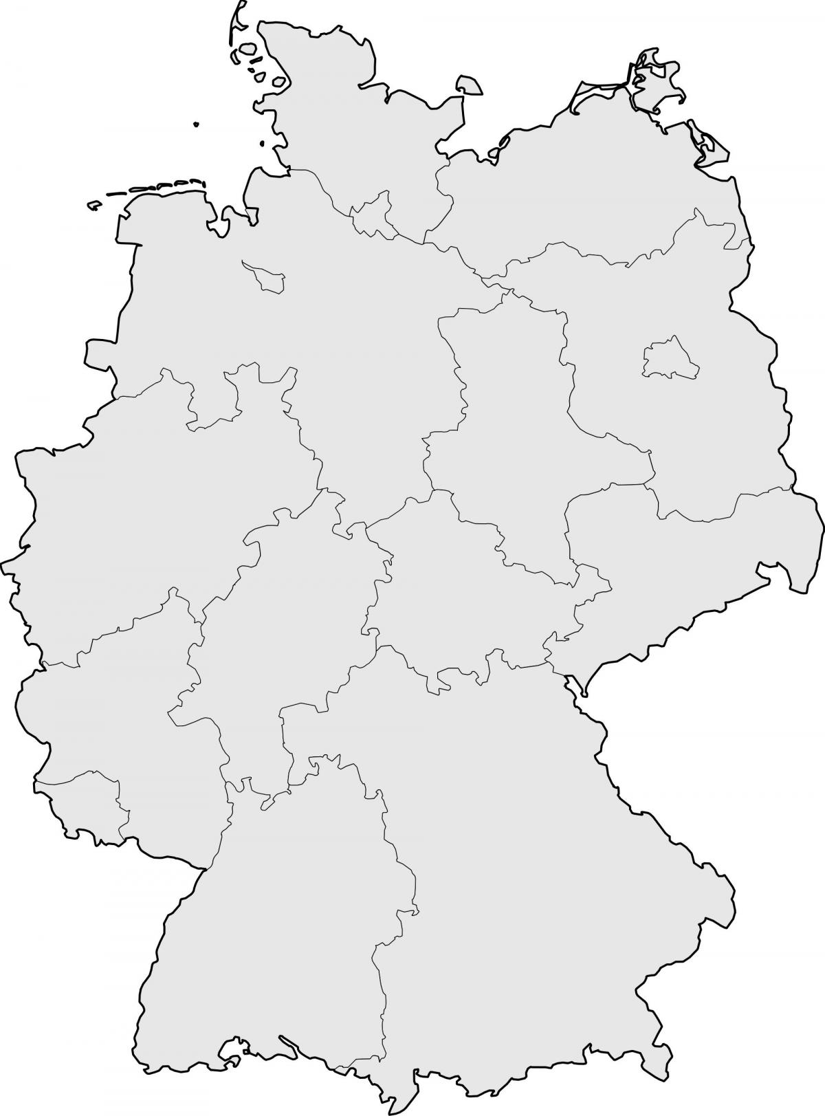 пустая карта Германии