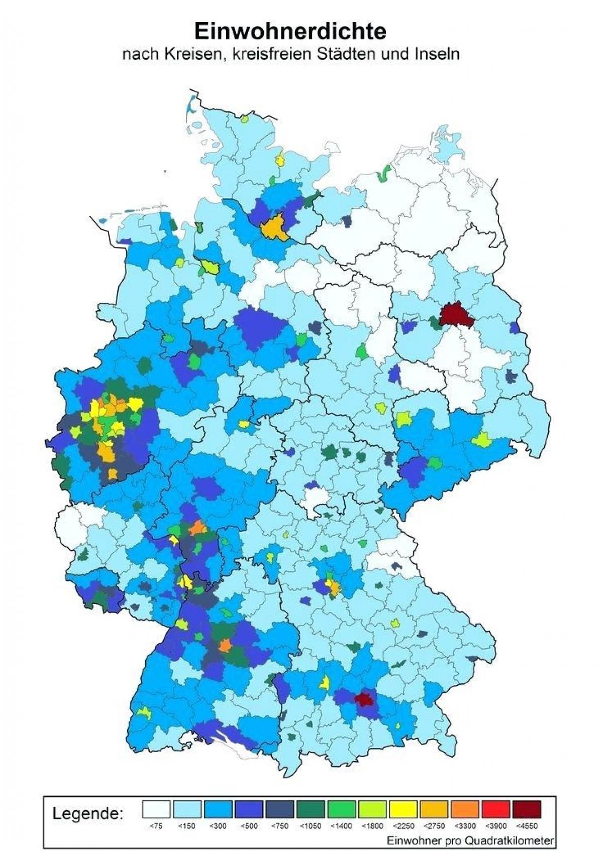 карта плотности Германии