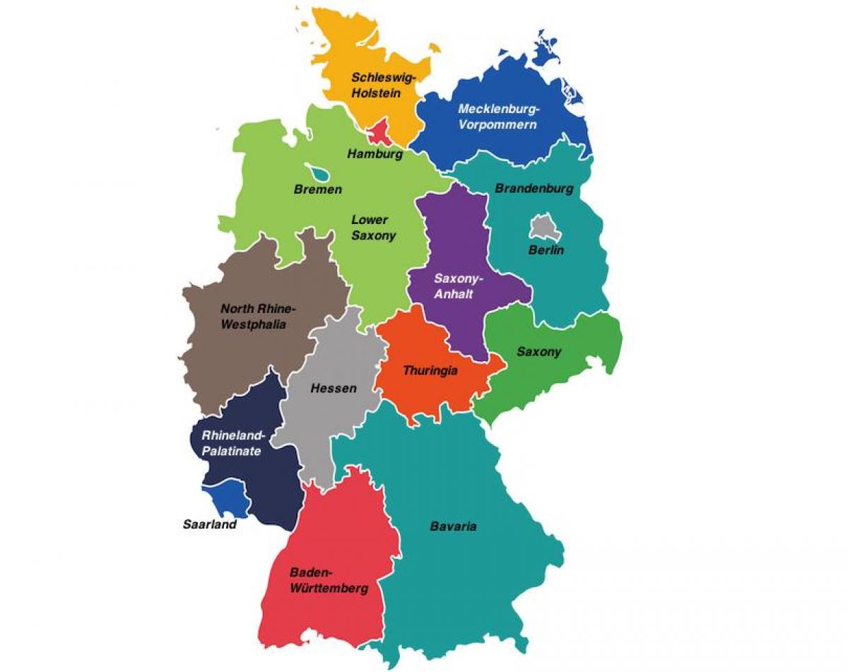 карта регионов Германии