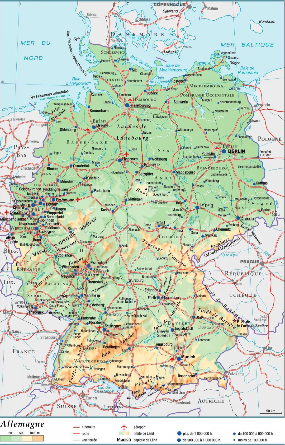 Большая карта Германии